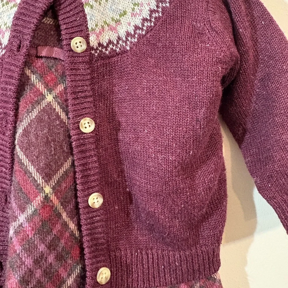 Old Navy Vintage Girls 3‎ PC dress turtleneck and sweater 12 to 18 month purple